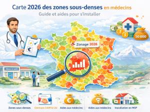  alt="Carte 2026 des zones sous-denses en médecins : Guide et aides"